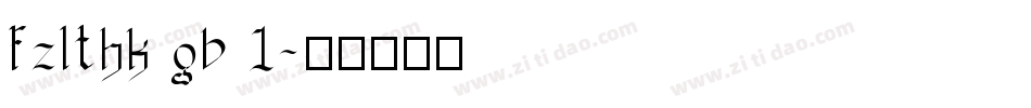 fzlthk gb 1字体转换